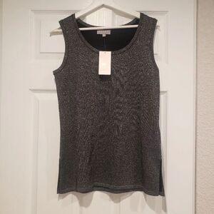 Laura Petites Silver Tank Top Wool Cashmere Blend Size S